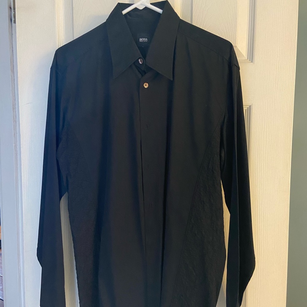 EUC Hugo Boss black dress shirt size L